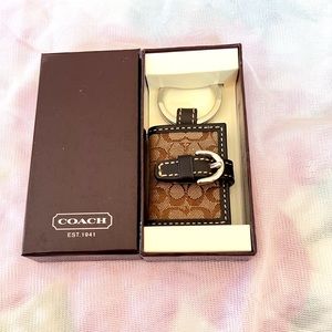 Coach Signature Photo Keychain NIB